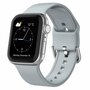 Soft siliconen bandje met gespsluiting - Grijs - Geschikt voor Apple Watch 38mm / 40mm / 41mm / 42mm