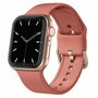 Soft siliconen bandje met gespsluiting - Donker koraal - Geschikt voor Apple Watch 38mm / 40mm / 41mm / 42mm