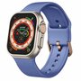 Soft siliconen bandje met gespsluiting - Blauwpaars - Geschikt voor Apple Watch 38mm / 40mm / 41mm / 42mm