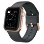 Soft siliconen bandje met gespsluiting - Donkergrijs - Geschikt voor Apple Watch 38mm / 40mm / 41mm / 42mm