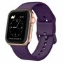 Soft siliconen bandje met gespsluiting - Donkerpaars - Geschikt voor Apple Watch 38mm / 40mm / 41mm / 42mm