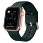 Soft siliconen bandje met gespsluiting - Donkergroen - Geschikt voor Apple Watch 38mm / 40mm / 41mm / 42mm