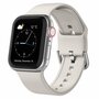 Soft siliconen bandje met gespsluiting - Sterrenlicht / starlight - Geschikt voor Apple Watch 38mm / 40mm / 41mm / 42mm