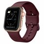 Soft siliconen bandje met gespsluiting - Bordeaux - Geschikt voor Apple Watch 44mm / 45mm&nbsp;/ 46mm / 49mm