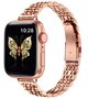 Stalen slim fit band - Ros&eacute; goud - Geschikt voor Apple watch 44mm / 45mm&nbsp;/ 46mm / 49mm