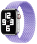 Braided Solo Loop nylon bandje - Maat: S - Lila - Geschikt voor Apple Watch 44mm / 45mm&nbsp;/ 46mm / 49mm