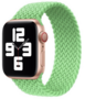 Braided Solo Loop nylon bandje - Maat: L - Lichtgroen - Geschikt voor Apple Watch 44mm / 45mm&nbsp;/ 46mm / 49mm