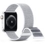 Nylon sport loop band - Wit - Extra sterke klittenbandsluiting - Geschikt voor Apple Watch 44mm / 45mm&nbsp;/ 46mm / 49mm