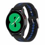 Dot Pattern bandje - Zwart met blauw - Samsung Galaxy watch 7 - 40mm &amp; 44mm