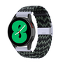 Braided nylon bandje - Groen / zwart - Samsung Galaxy Watch 7 - 40mm / 44mm &amp; Watch FE