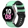 leer + siliconen bandje - Maat: large - Groen - Samsung Galaxy watch 7 - 40mm &amp; 44mm