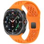 Siliconen sportband Holes Style - Oranje - Samsung Galaxy Watch Ultra 47mm