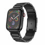 Titanium schakelband - Zwart - Geschikt voor Apple watch 38mm / 40mm / 41mm / 42mm