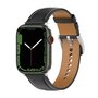 Luxe leren bandje - Zwart - Geschikt voor Apple Watch 38mm / 40mm / 41mm / 42mm