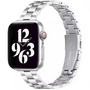 Stalen slim fit schakelband - Zilver - Geschikt voor Apple watch 44mm / 45mm&nbsp;/ 46mm / 49mm