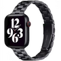 Stalen slim fit schakelband - Zwart - Geschikt voor Apple watch 44mm / 45mm&nbsp;/ 46mm / 49mm