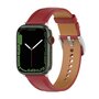 Luxe leren bandje - Bordeaux - Geschikt voor Apple Watch 44mm / 45mm / 46mm / 49mm