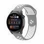 Sport Edition siliconen band - Grijs + wit - Huawei Watch GT 5 (Pro) / GT 4 / GT 3 / GT 2 - 46mm