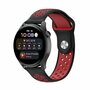 Sport Edition siliconen band - Zwart + rood - Huawei Watch GT 5 (Pro) / GT 4 / GT 3 / GT 2 - 46mm