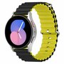 Ocean Style siliconen bandje - Zwart / geel - Huawei Watch GT 5 (Pro) / GT 4 / GT 3 / GT 2 - 46mm