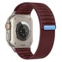 Nylon Wave band - Bordeaux - Geschikt voor Apple Watch 38mm / 40mm / 41mm / 42mm