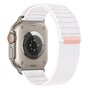 Nylon Wave band - Wit - Geschikt voor Apple Watch 44mm / 45mm / 46mm / 49mm