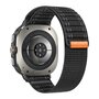 Nylon Wave band - Zwart - Samsung Galaxy Watch Ultra 47mm