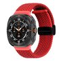 Braided band met D-buckle sluiting - Rood - Samsung Galaxy Watch Ultra 47mm