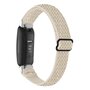 Fitbit Inspire 3 - Elastische solo loop nylon bandje - Beige