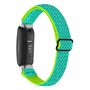 Fitbit Inspire 3 - Elastische solo loop nylon bandje - Mintgroen