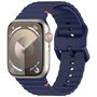 Wave sportband - Donkerblauw - Geschikt voor Apple Watch 44mm / 45mm / 46mm / 49mm