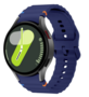 Wave Sportband met aansluitknop - Donkerblauw -  Samsung Galaxy Watch 4 Classic - 42mm &amp; 46mm