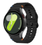 Wave Sportband met aansluitknop - Zwart -  Samsung Galaxy Watch 4 Classic - 42mm &amp; 46mm