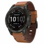 Leren bandje - Bruin - Garmin Instinct 3 / Instinct E - 45mm