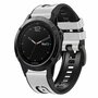 leer + siliconen bandje - Wit - Garmin Instinct 3 / Instinct E - 45mm