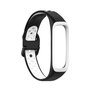 Siliconen band 2 kleurig - Zwart / wit - Samsung Galaxy Watch Fit 2