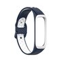 Siliconen band 2 kleurig - Donkerblauw / wit - Samsung Galaxy Watch Fit 2