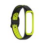 Siliconen band 2 kleurig - Zwart / groen - Samsung Galaxy Watch Fit 2