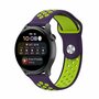 Sport Edition siliconen band - Paars + groen - Huawei Watch 4 (pro) / 3 (pro) / Ultimate