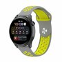 Sport Edition siliconen band - Grijs + geel - Huawei Watch 4 (pro) / 3 (pro) / Ultimate