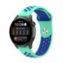 Sport Edition siliconen band - Mintgroen + blauw - Huawei Watch 4 (pro) / 3 (pro) / Ultimate