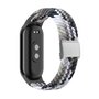 Braided nylon bandje - Grijs met wit - Xiaomi Smart Band 8 &amp; 9