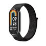 Sport loop nylon bandje - Zwart gem&ecirc;leerd - Xiaomi Smart Band 8 &amp; 9