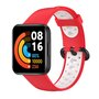 Tweekleurige sportband - Rood met wit - Xiaomi Redmi Watch 2 (Lite)