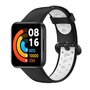 Tweekleurige sportband - Zwart met wit - Xiaomi Redmi Watch 2 (Lite)