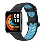 Tweekleurige sportband - Zwart met blauw - Xiaomi Redmi Watch 2 (Lite)