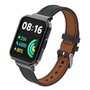 Leren band met case - Zwart - Xiaomi Redmi Watch 2 (Lite)