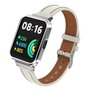 Leren band met case - Roomwit - Xiaomi Redmi Watch 2 (Lite)