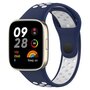 Siliconen sportband - Donkerblauw met wit - Xiaomi Redmi Watch 3