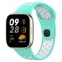 Siliconen sportband - Turquoise met wit - Xiaomi Redmi Watch 3